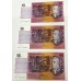 AUSTRALIA 1985 . FIVE 5 DOLLAR BANKNOTES . JOHNSTON/FRASER . CONSECUTIVE TEN
